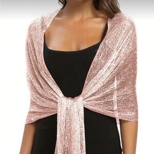 Chic Metallic Pink Women's Wrap